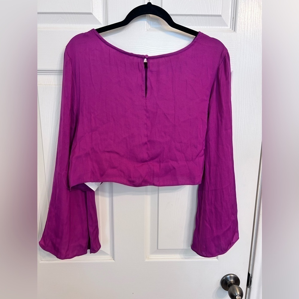 NWOT Free People, Satin Angie Set, Size 6 in Magenta Haze - Picture 8 of 9